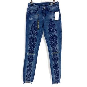 Blank NYC Skinny Classique Embroidered Jeans